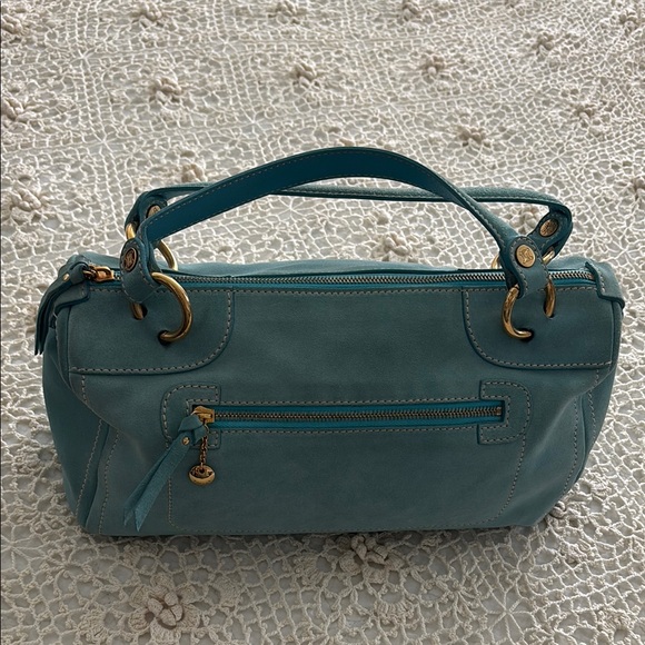 Rare Celine Vintage Barrel Elegant Blue Handbag - Picture 7 of 13